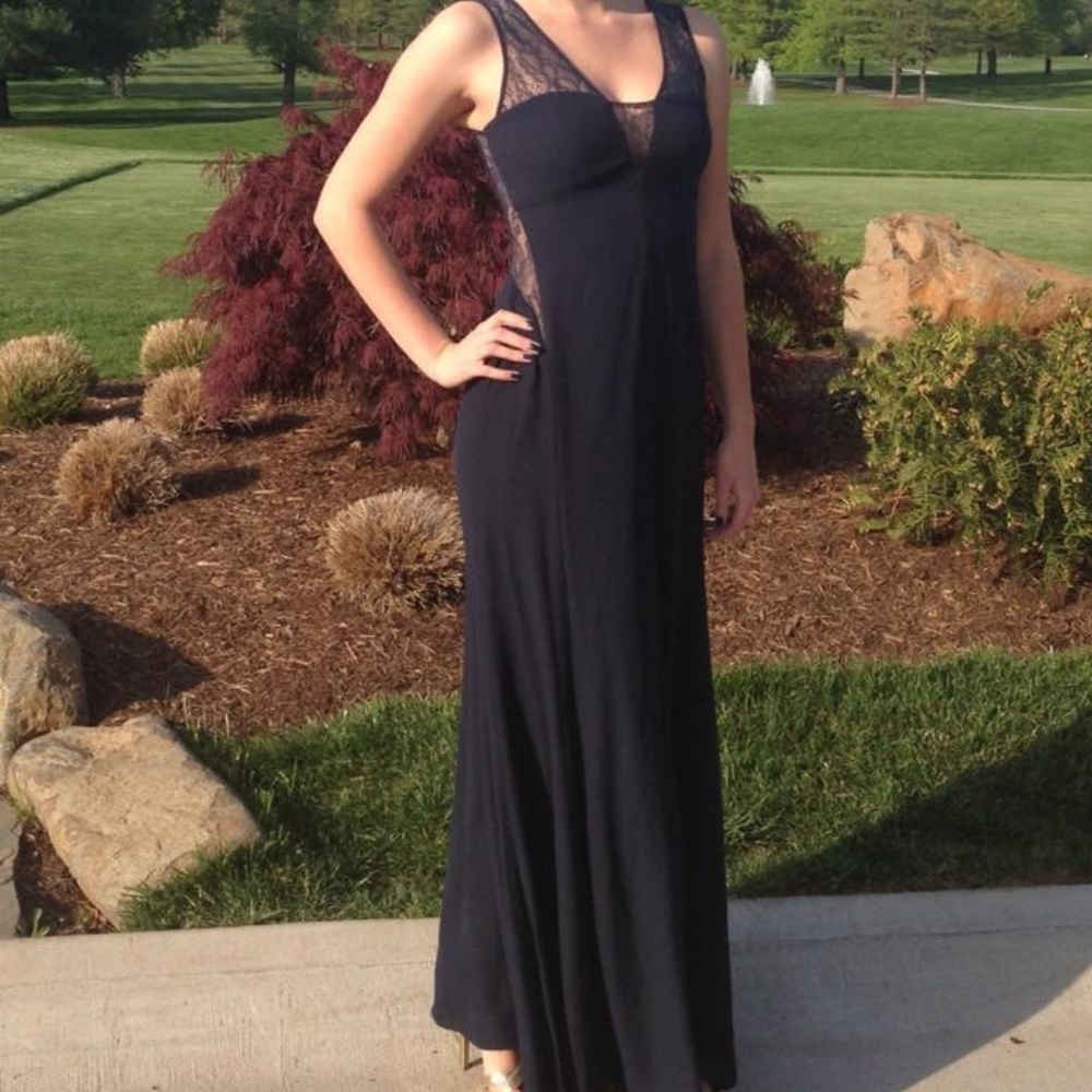 BCBG Navy Gown - Ideal for Prom or Wedding